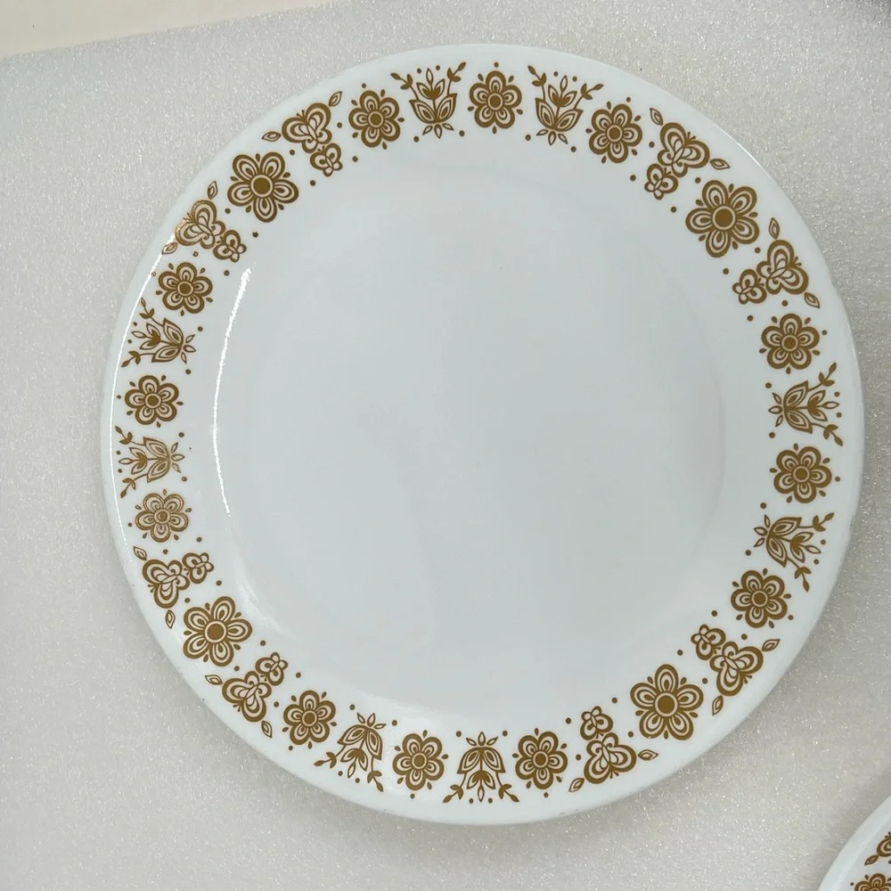 Vintage Corelle Corning Butterfly Gold 6 Piece Dinnerware Place Setting Pyrex